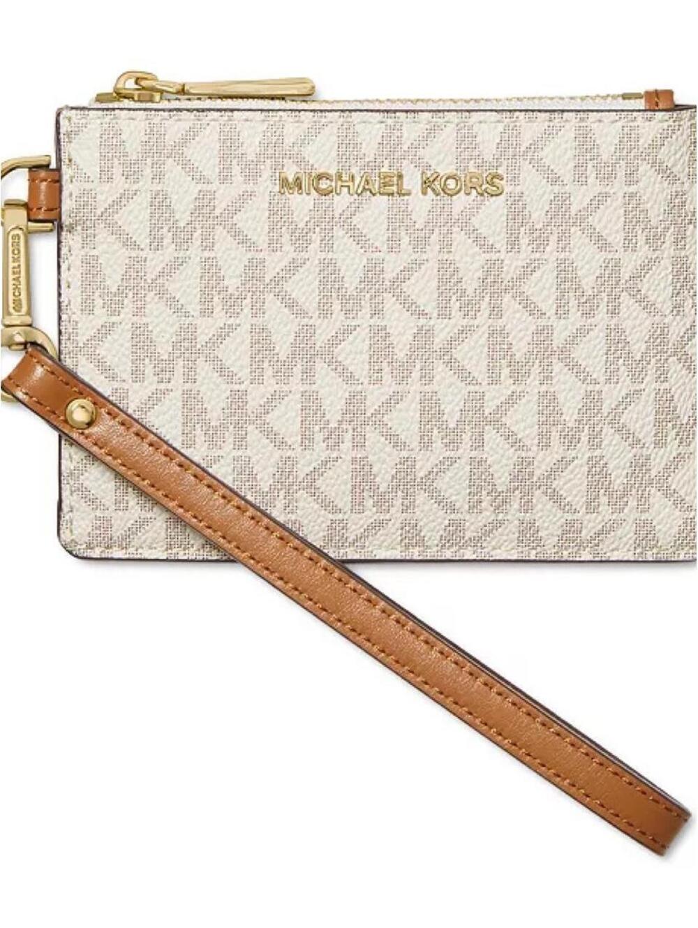 MICHAEL Michael Kors Women's Signature Zip Wristlet Wallet with Card Slots